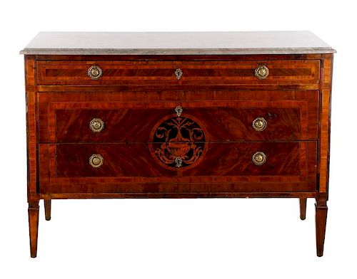Italian Neoclassical Commode w/ Marble Top 18th C