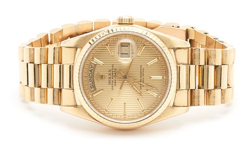 Men's 18K Rolex Day-Date President Wrist Watch