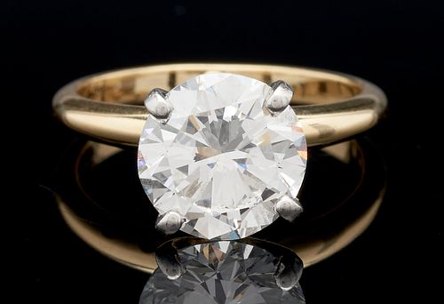 Ladies GIA 2.85 Carat Diamond 18K Ring