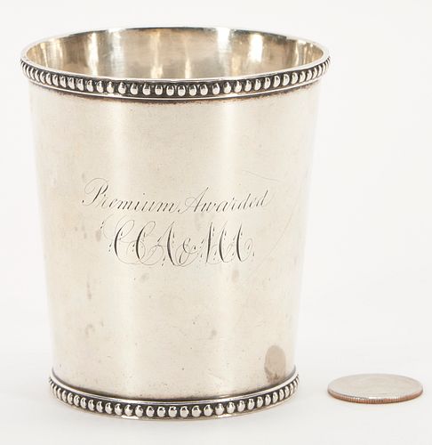 Agricultural Silver Julep Cup, poss. KY