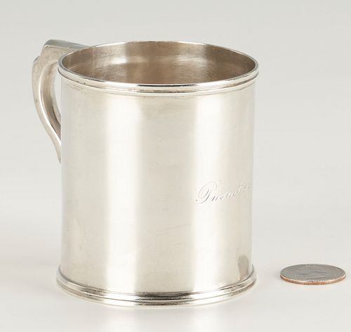 Coin Silver Mug, Tennessee & Louisiana marks