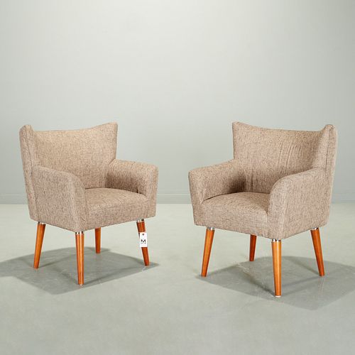 Pair Mid-Century Modern style armchairs