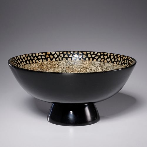Jean Dunand (style), eggshell lacquer center bowl