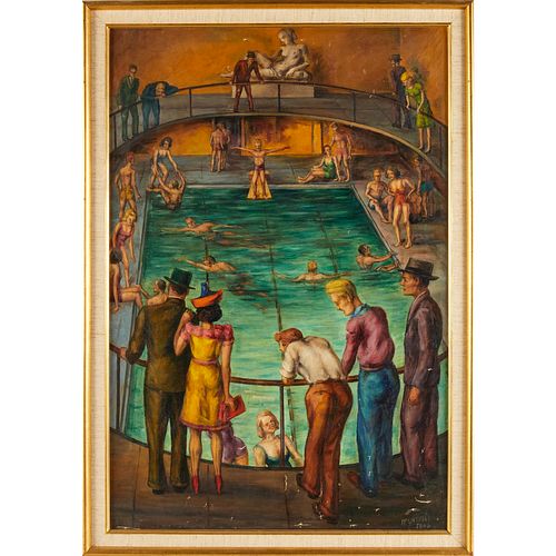 WPA School, oil on canvas, 1946