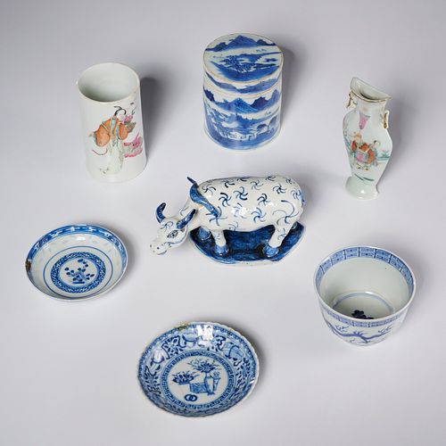 Antique Chinese porcelains group