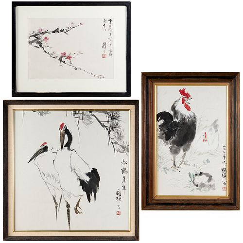 Chinese Modern School, (3) paintings