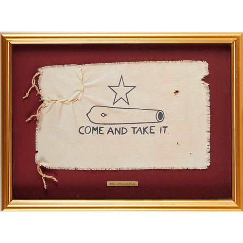 Framed Texas Independence "Come And Take It" flag