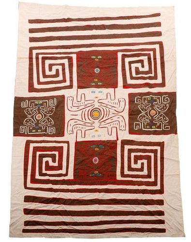 Large South American Textile, Signed Maria Herrera