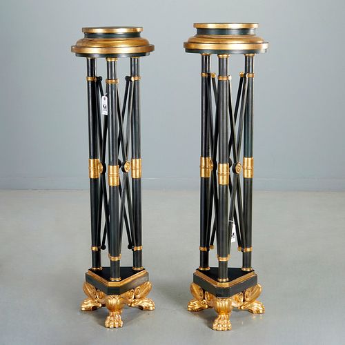 Nice pair Empire style torchiere pedestals
