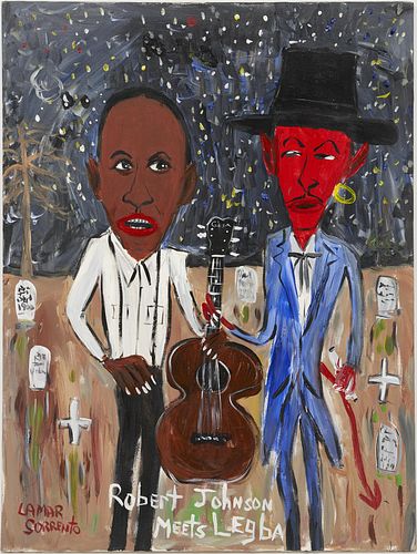Lamar Sorrento Outsider Art, Robert Johnson Meets Legba