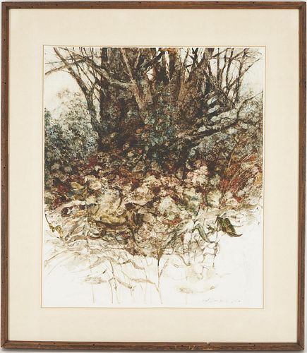 Carl Sublett W/C, Tree Painting