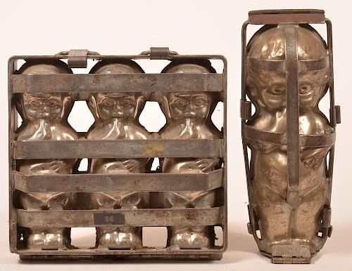 Two Vintage Chocolate Molds.