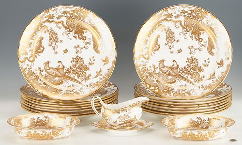 20 Royal Crown Derby Gold Aves Serving Items