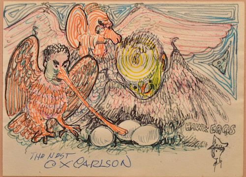 C.X. Carlson Political Satyr Titled "The Nest".