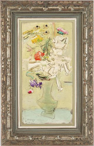 Sterling Strauser O/B Painting, Floral Still Life