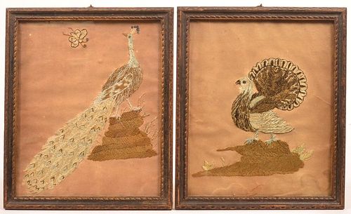 Two 18th Century Silk Needlework Pictures.