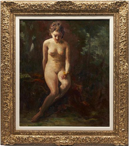 Arthur W. Woelfle exhibited O/C Nude, The Butterfly