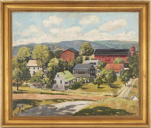 Henry Martin Book O/B Landscape Painting, New Holland, PA