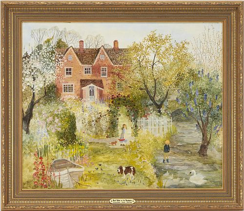 Jeanne Davies Architectural Oil Painting "Quail Hollow on the Brandywine"