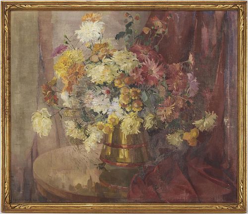 Nell Walker Warner O/C Floral Still Life Painting