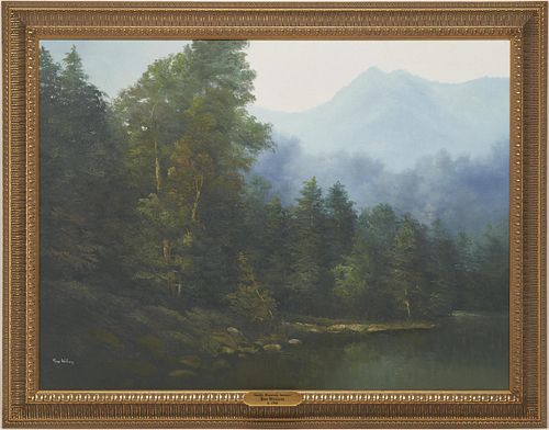 Ron Williams O/C Landscape Painting, Smoky Mountain Summer