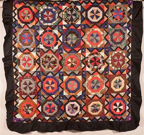 Crazy Patchwork Quilted Cover.