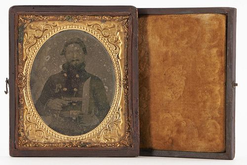 Ambrotype of Armed TN CSA Soldier, poss. Maury Artillery