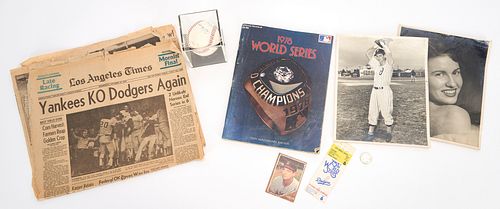 1978 World Series Baseball Items, incl. NY Yankees Multi-Signed Ball
