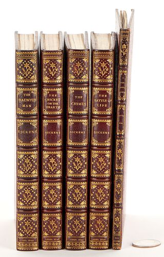 Charles Dickens, 5 Christmas Books, 1st Eds.