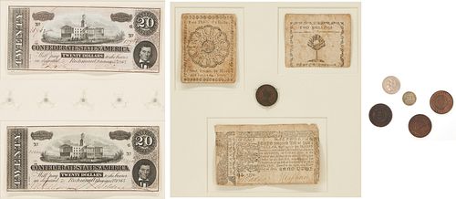 US Obsolete Currency Items, incl. Colonial & Civil War
