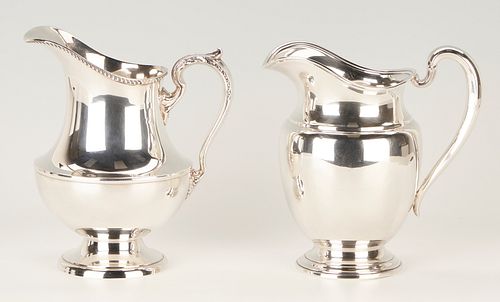2 Sterling Silver Water Pitchers, Poole & International
