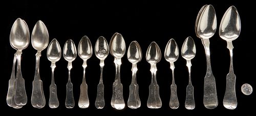 22 spoons attr. Paris, KY: Hinton, Clark, Marsh