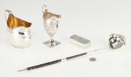 4 English Sterling Silver Items, incl. George III