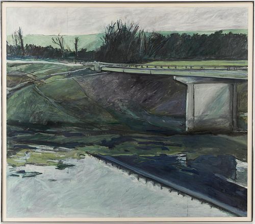 Exhibited Fred Schmidt Painting, Little Red River