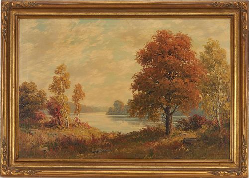 William Ralph Watson O/C, A Lake in Autumn