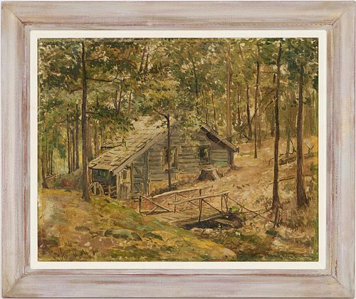 Cornelius Zwaan O/B Landscape Painting, Brown County, Indiana