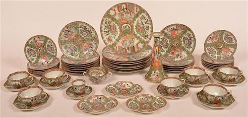 54 Pieces of Rose Medallion Porcelain China.