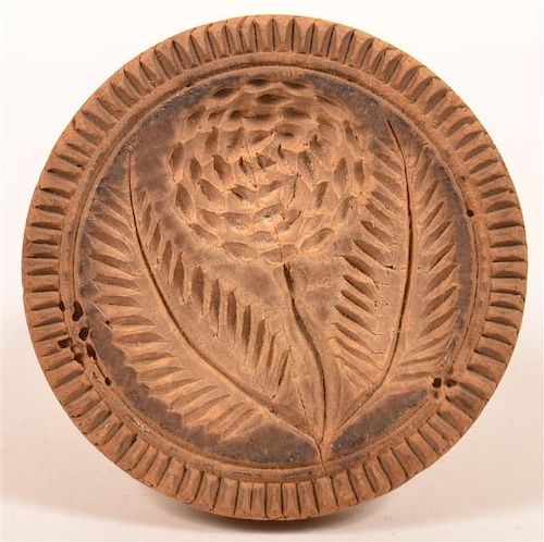 Pennsylvania Floral Carved Butter Print.