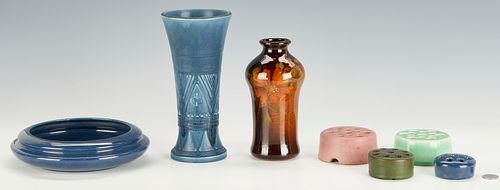7 Art Pottery Items, incl. Rookwood & Owens