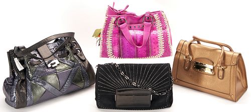 4 Designer Bags, incl. Dolce & Gabbana, Jimmy Choo