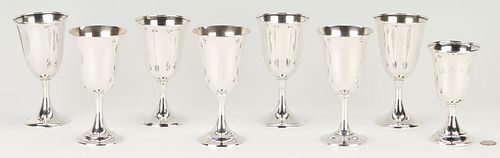 8 Assorted Sterling Silver Goblets, incl. Hunt Trophy