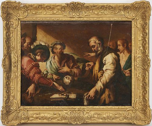 Old Master Style Painting, Money Changers, 19th Century