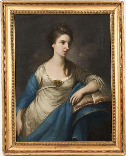 Circle of Thomas Pope Stevens O/C Painting, Portrait of Lady Anne Dawson
