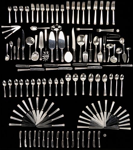 International Trianon Sterling Silver Flatware, 249 pcs plus 4 others