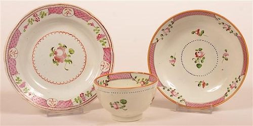 Three Pieces of Queens Rose Soft Paste China.