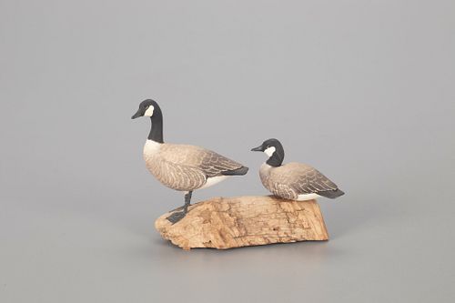 Miniature Canada Goose Pair, Brig. Gen. Chester deGavre (1908-1993)
