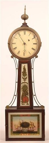 19th Century Mahogany Case Banjo Clock.