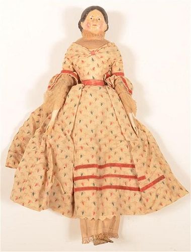 Painted and composition Jenny Lind Style Doll.