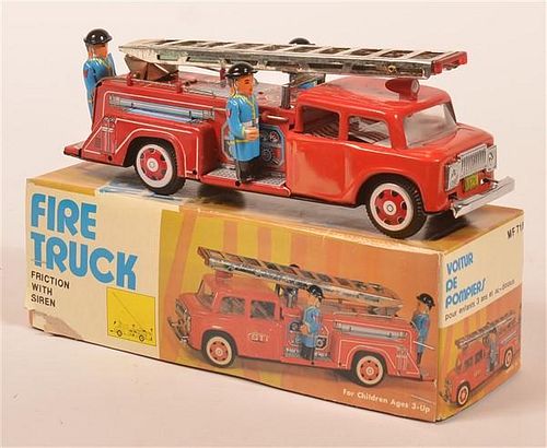 Fire Truck Friction Toy with Siren.