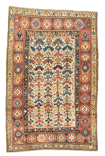 Antique Kazak Rug, 4'9'' x 7' (1.45 x 2.13 m)